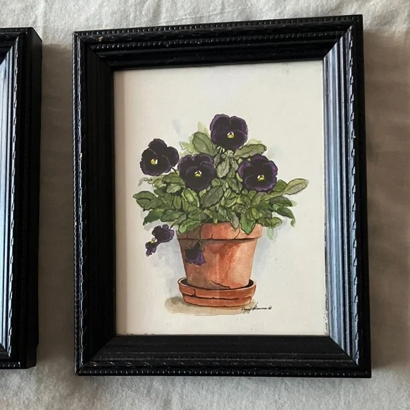 Set of Three Framed Floral Art Prints - Picture 4 of 6